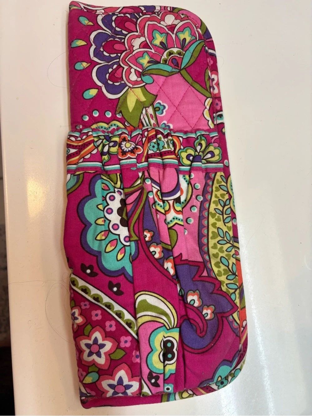 Vera Bradley Pink Swirls Quilted Curling Iron Cover